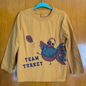 Carter’s Team Turkey Kids Shirt - Mustard Yellow - Size: 3T
🏈🦃🏈